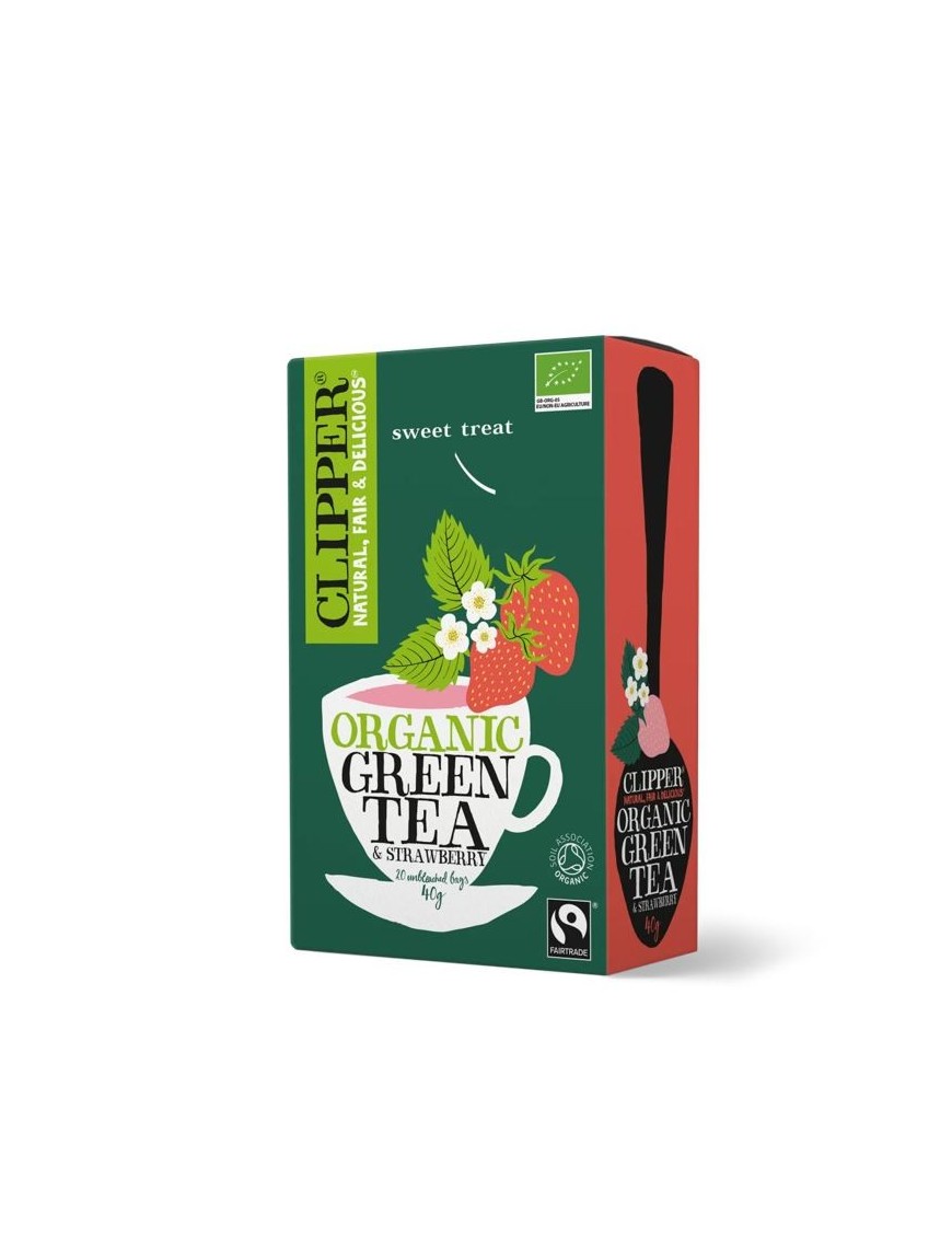 Te verde con frutilla 20 sobres Marca Clipper