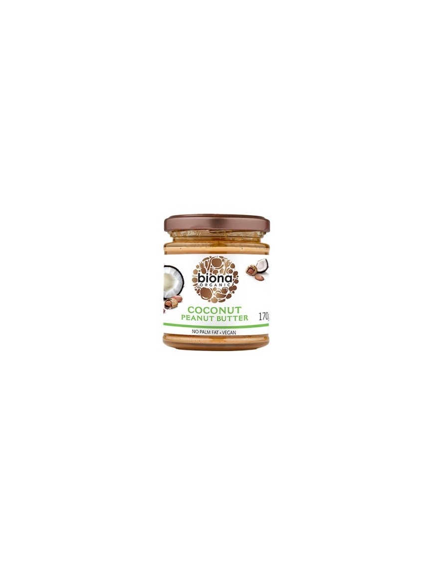 Mantequilla de mani con coco organica 170 gramos Marca Biona