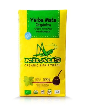 YERBA MATE ORGANICA CON PALO 500GRS