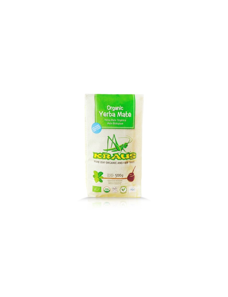 YERBA MATE ORGANICA PURA HOJA 500GRS