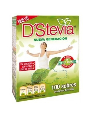 ENDULZANTE DSTEVIA CAJA 100 SOBRES 80GR