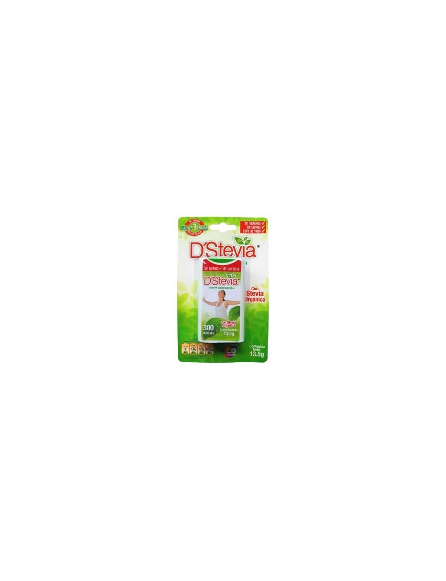ENDULZANTE DSTEVIA DISPENSADOR 300 TABLETAS 13