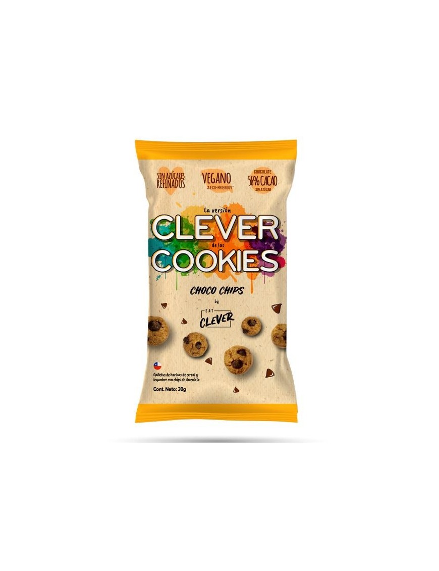 GALLETAS CLEVER BALLS CHOCO CHIPS 30 GR