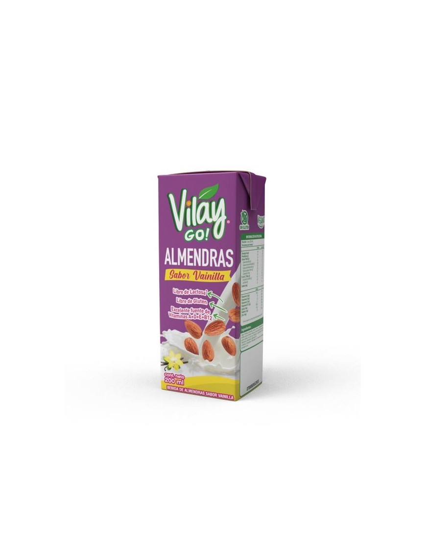 Bebida vegetal almendra vainilla 200 cc Marca Vilay