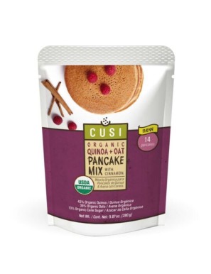 PRE-MEZCLA SIN GLUTEN PARA PANCAKES DE QUINOA & AVENA CON CANELA  280 GR