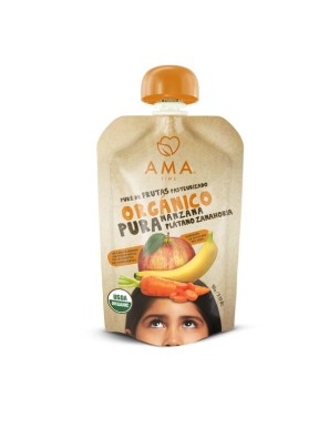 Manzana platano zanahoria organico 90 gramos Marca Ama