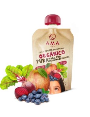 Manzana betarraga arandano organico 90 gramos Marca Ama