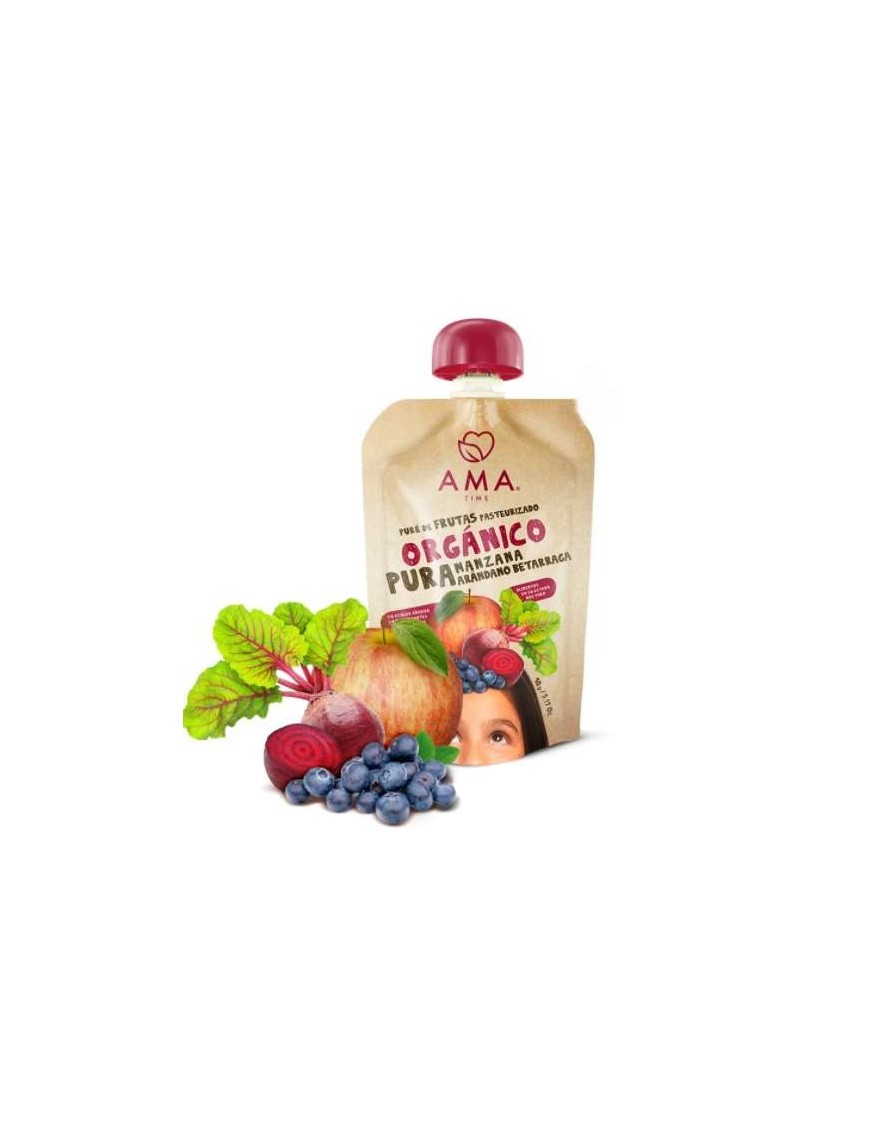 Manzana betarraga arandano organico 90 gramos Marca Ama