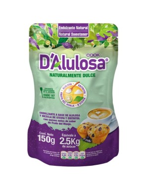 Endulzante alulosa doy pack granulado 150 gramos Marca D Alulosa