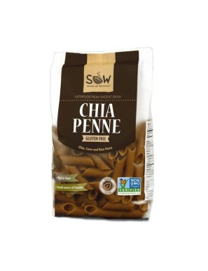 Pasta de chia penne 250 gramos Marca Sow