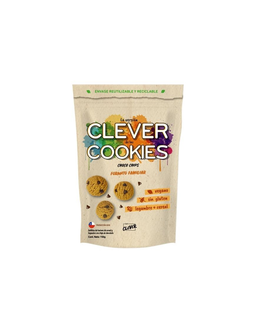 Clever cookies choco chips 150 gramos Marca Eat Clever