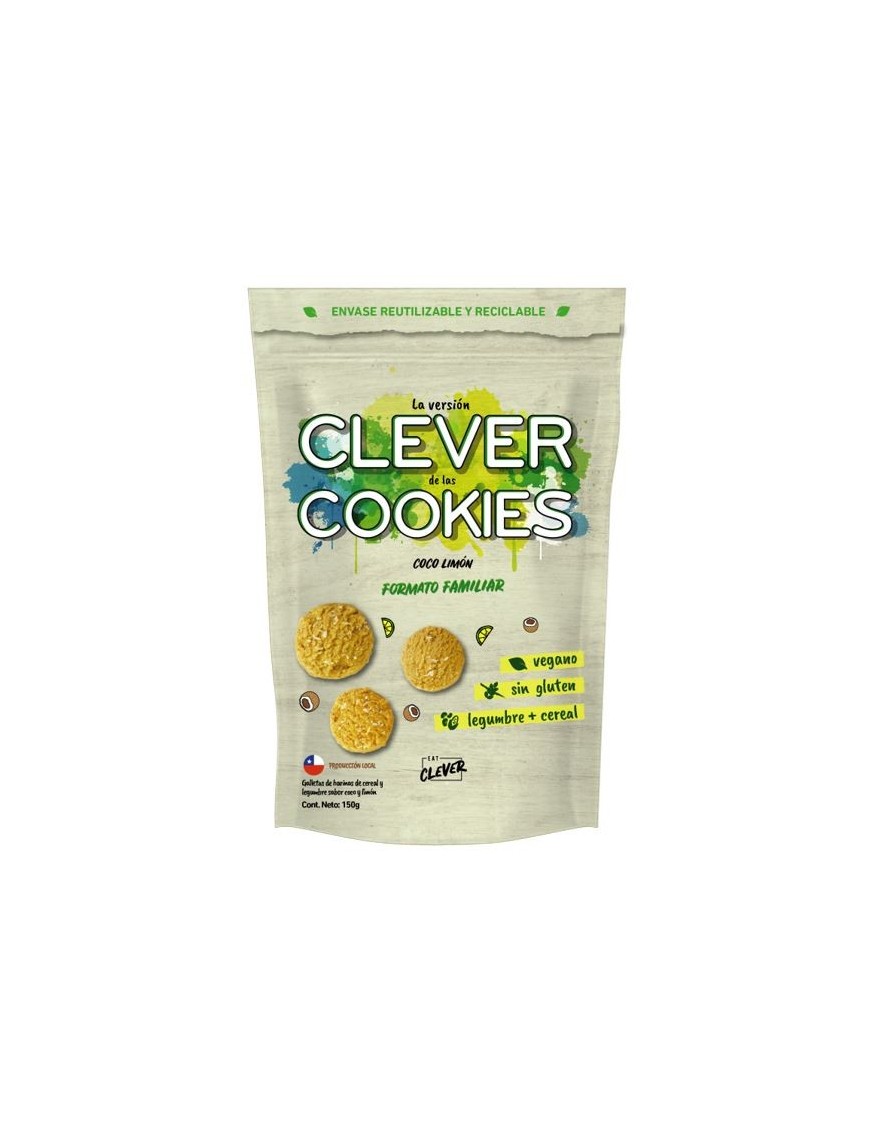 Clever cookies coco limon 150 gramos Marca Eat Clever