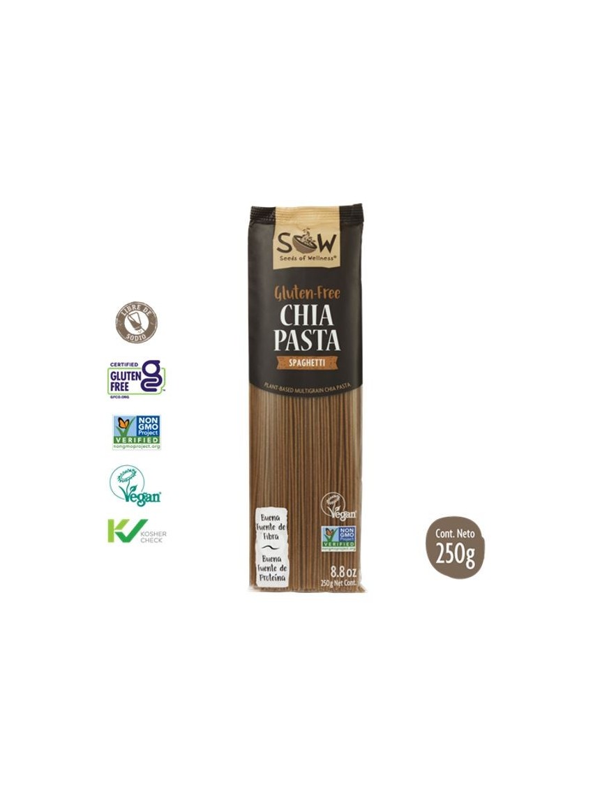 Chia spaghetti sow 250 gramos Marca Sow