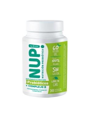 Nup! 60b probioticos + complejo b 30 capsulas 12 gramos Marca Nup