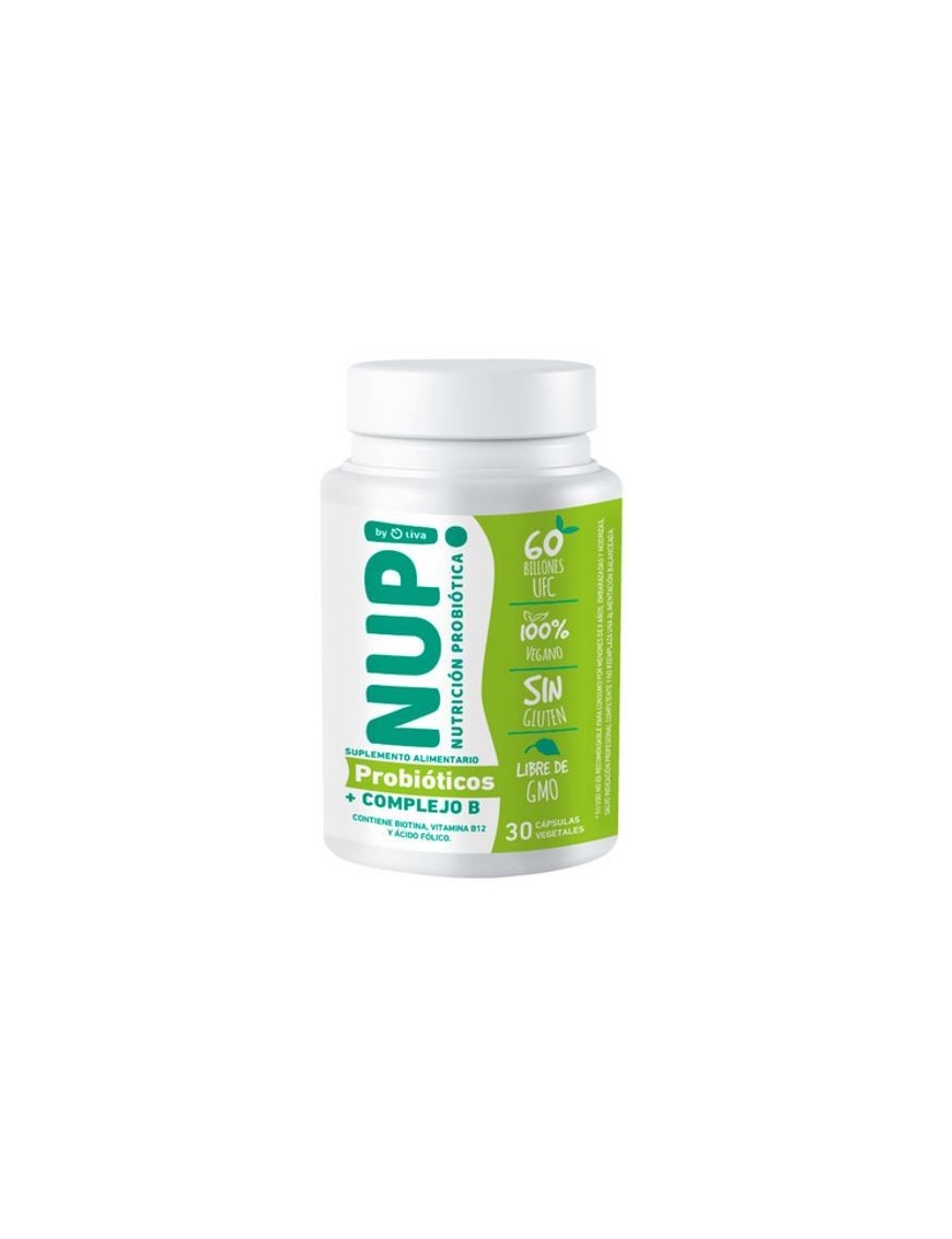 Nup! 60b probioticos + complejo b 30 capsulas 12 gramos Marca Nup