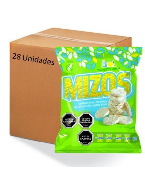 Caja galletas de arroz yogurt limon 28 x 25 gramos Marca Mizos