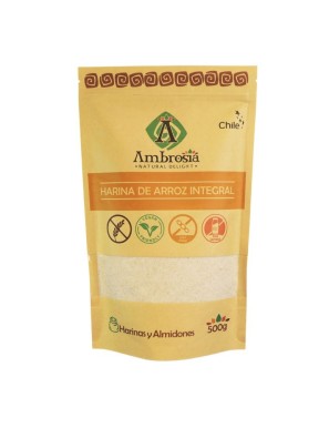 Harina de arroz integral 500 gramos Marca Ambrosia