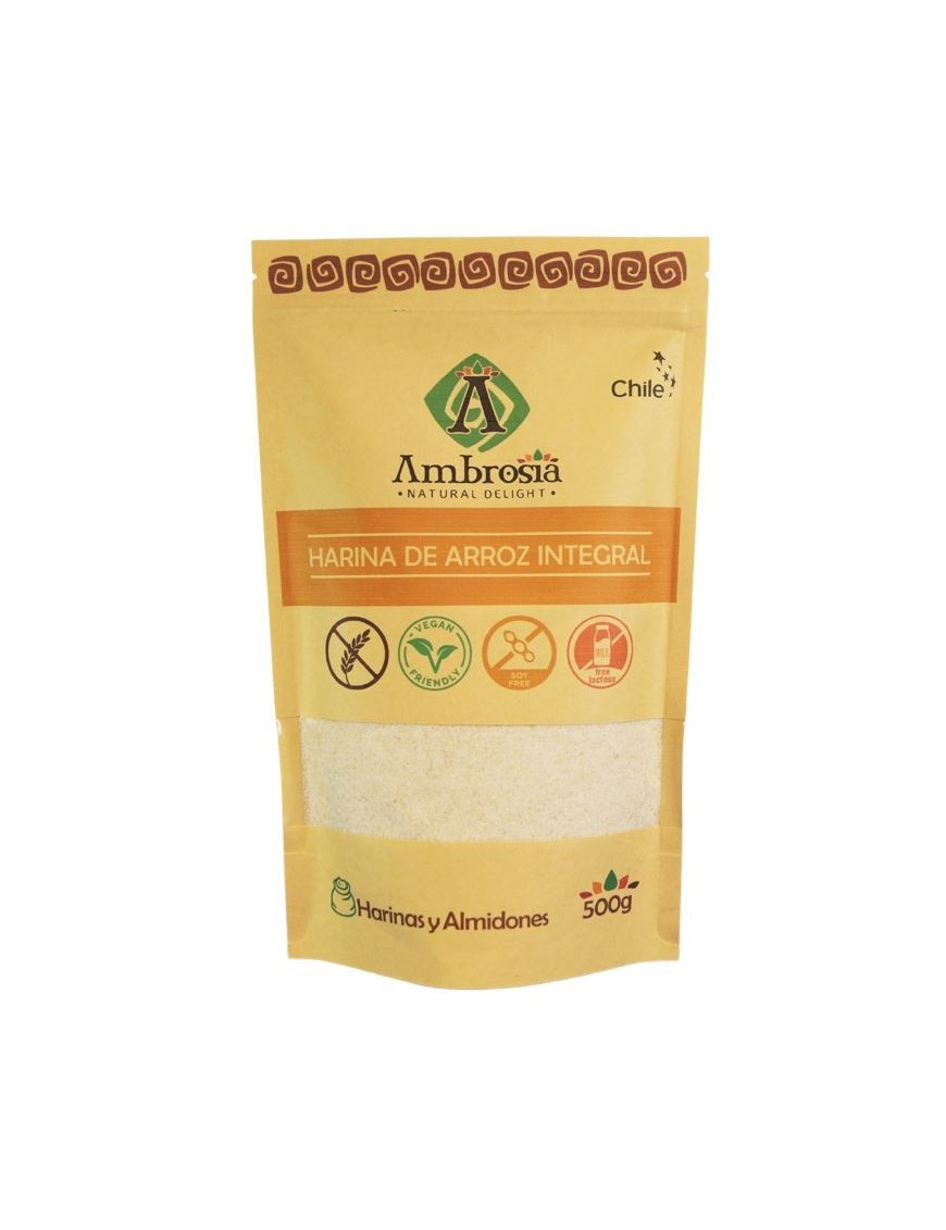 Harina de arroz integral 500 gramos Marca Ambrosia