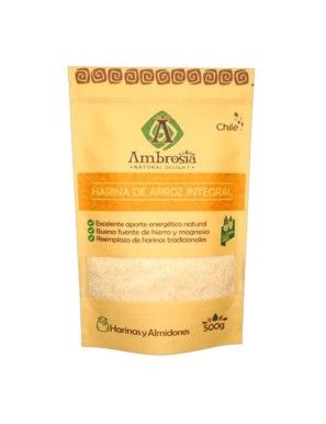 Harina de arroz integral 500 gramos Marca Ambrosia