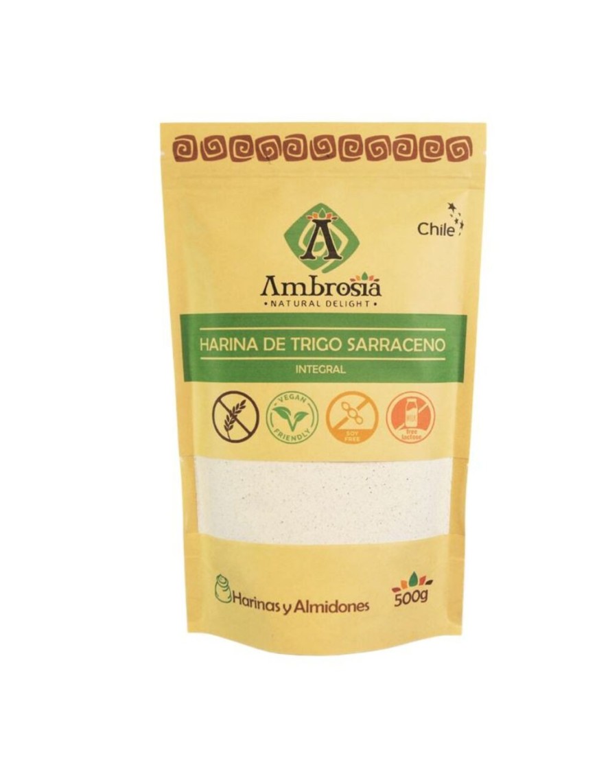 Harina de trigo sarraceno 500 gramos Marca Ambrosia