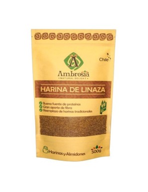 Harina de linaza 500 gramos Marca Ambrosia