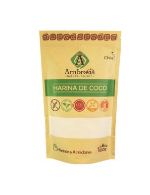 Harina de coco 500 gramos Marca Ambrosia