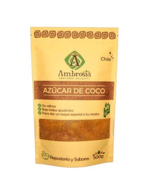Azucar de coco 500 gramos Marca Ambrosia