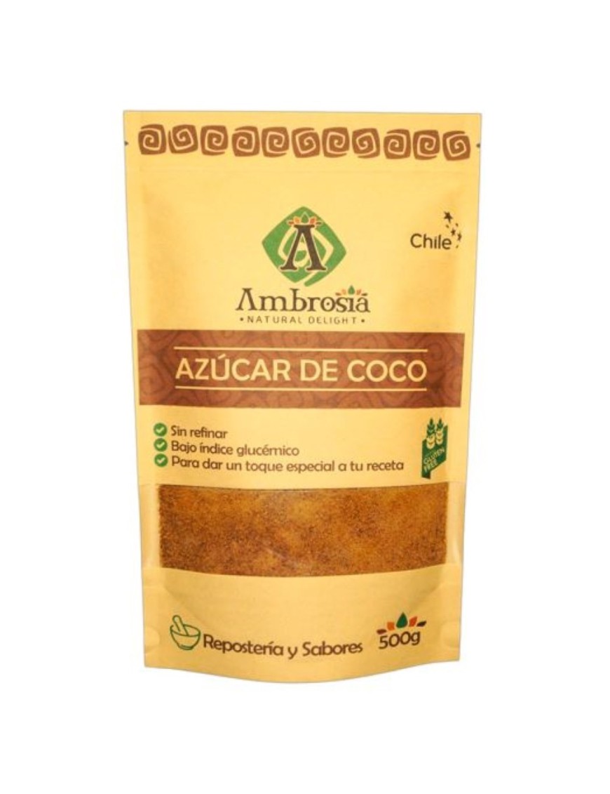 Azucar de coco 500 gramos Marca Ambrosia