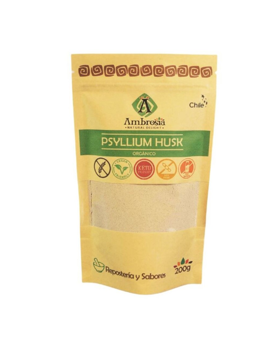 Psyllium husk 200 gramos Marca Ambrosia