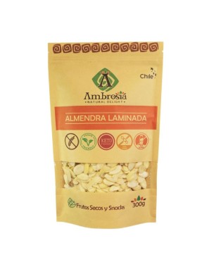 Almendra laminada sin piel 300 gramos Marca Ambrosia