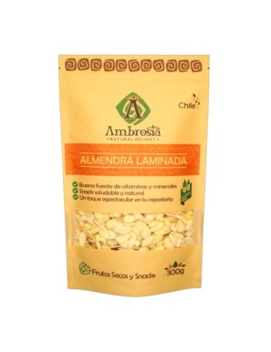 Almendra laminada sin piel 300 gramos Marca Ambrosia