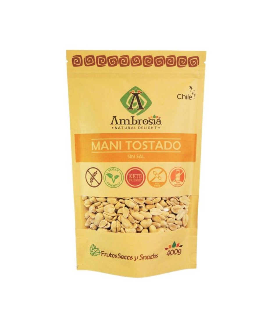 Mani tostado 400 gramos Marca Ambrosia