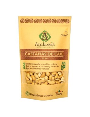 Castañas de caju 350 gramos Marca Ambrosia