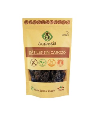 Datiles sin carozo 300 gramos Marca Ambrosia