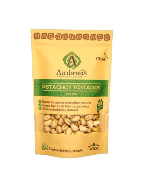 Pistachos tostados sin sal 300 gramos Marca Ambrosia