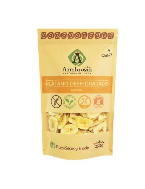 Platanos deshidratados 250 gramos Marca Ambrosia