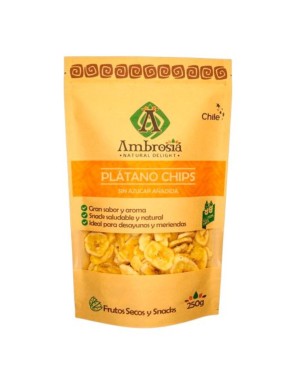 Platanos deshidratados 250 gramos Marca Ambrosia