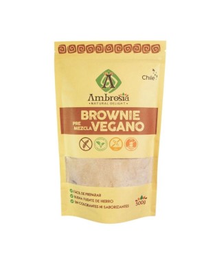 Pre-Mezcla brownie vegano 500 gramos Marca Ambrosia