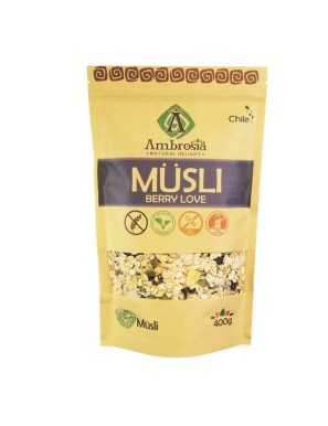 Müsli berry love 400 gramos Marca Ambrosia
