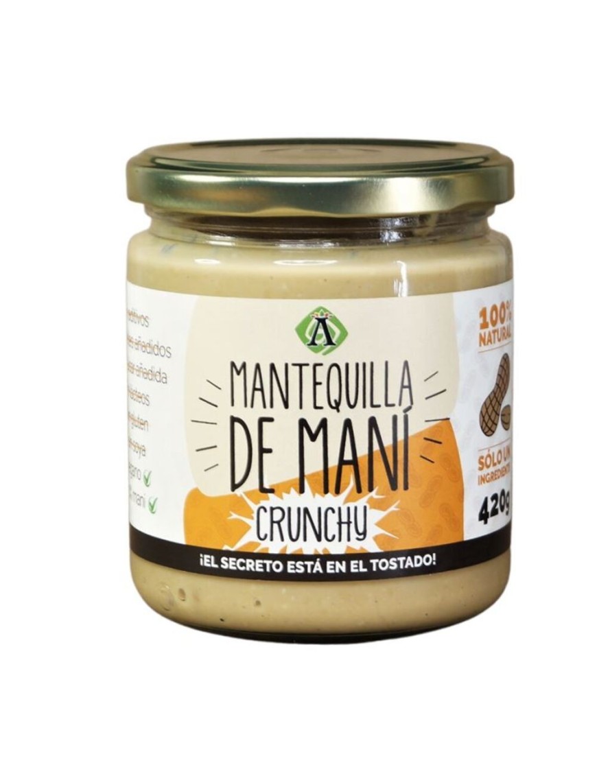 Mantequilla de mani crunch 420 gramos Marca Ambrosia