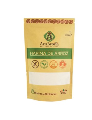 Harina de arroz 500 gramos Marca Ambrosia