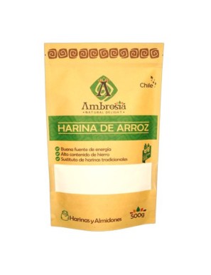 Harina de arroz 500 gramos Marca Ambrosia