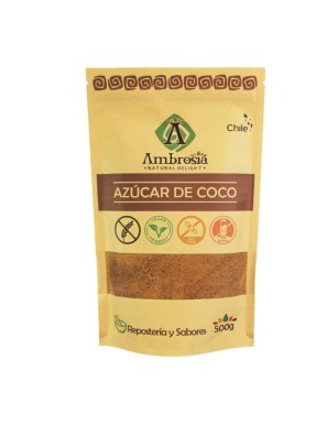 Azucar de coco 500 gramos Marca Ambrosia