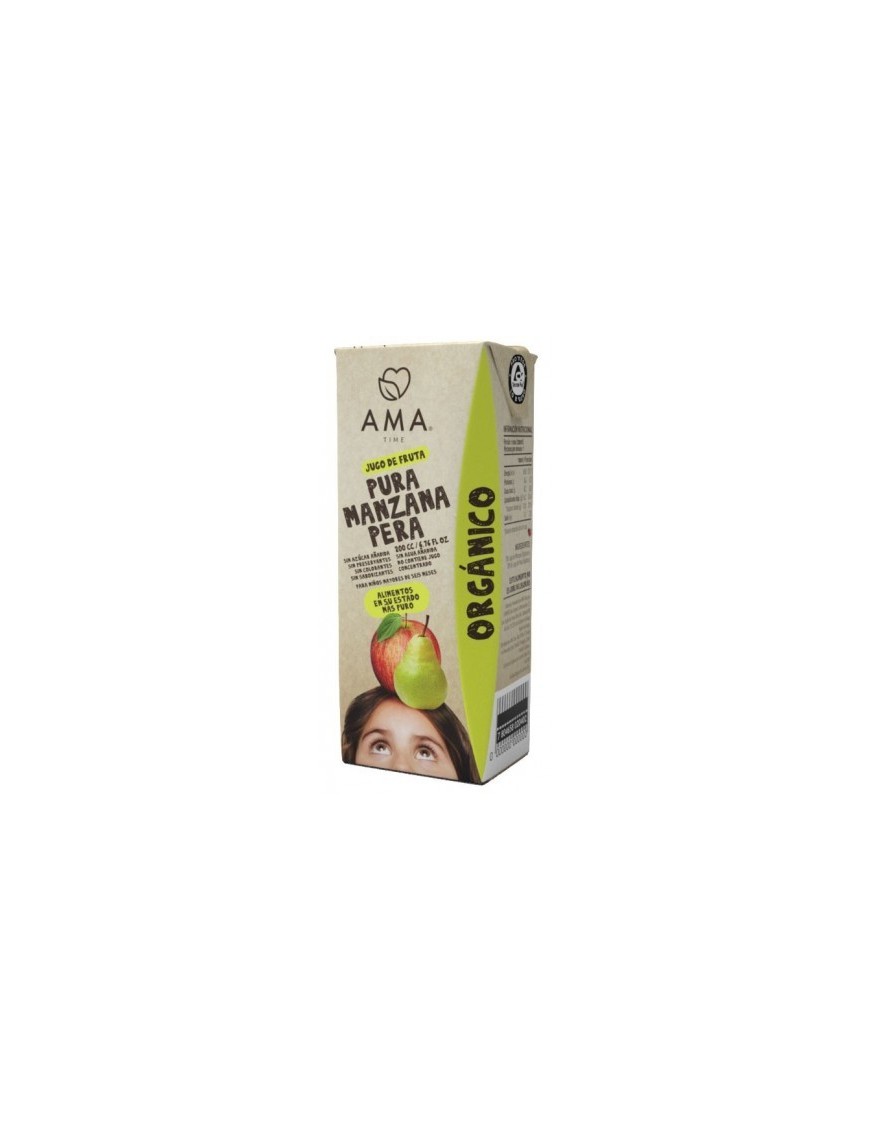 Jugo manzana pera organico 200 cc Marca Ama