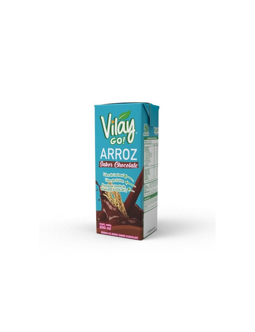 Bebida vegetal arroz chocolate 200 cc Marca Vilay