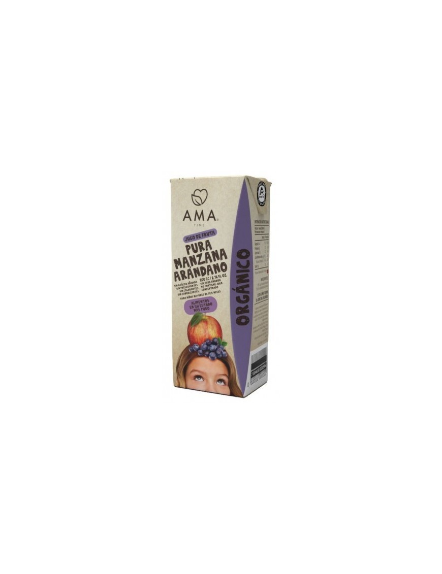 JUGO MANZANA ARANDANO ORGANICO 200 CC (PACK 3 UNIDADES)