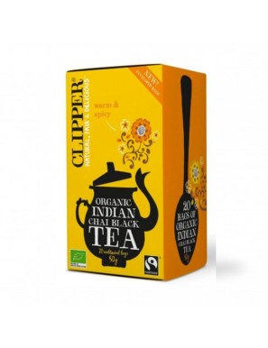 Black tea indian chai 20 bags Marca Clipper