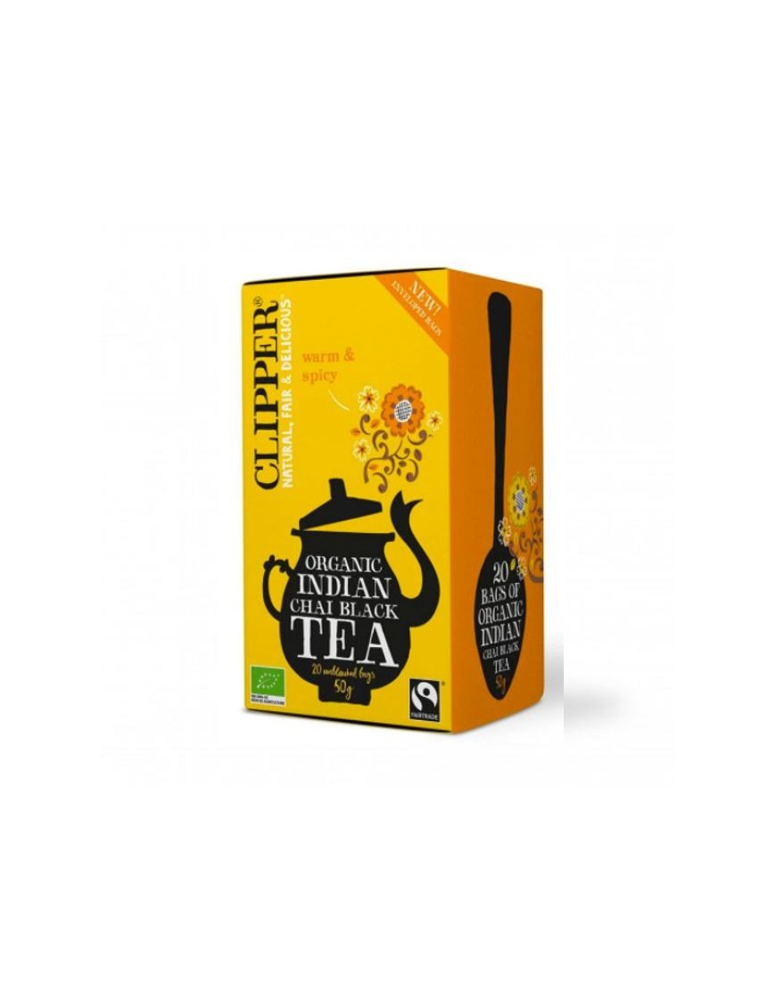 Black tea indian chai 20 bags Marca Clipper