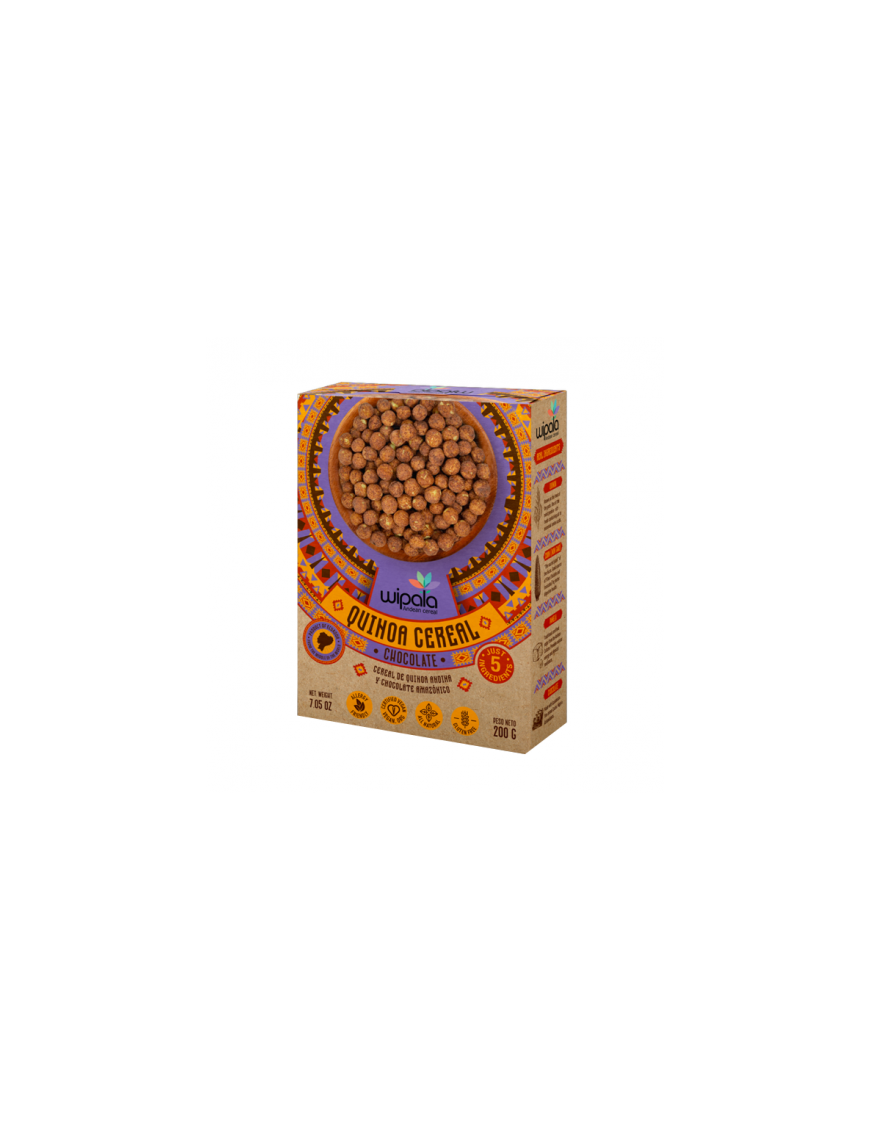Cereal chocolate y quinua 200 gramos Marca Wipala