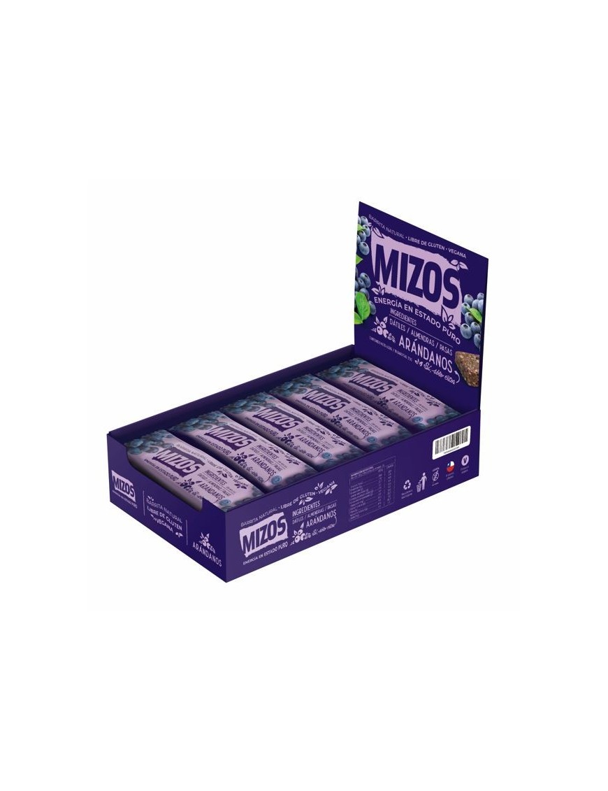 Barrita natural arandano 18 barras de 35 gramos Marca Mizos